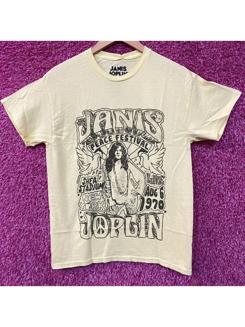 Janis Joplin Peace Festival Shea Stadium '70 T-Shirt Small